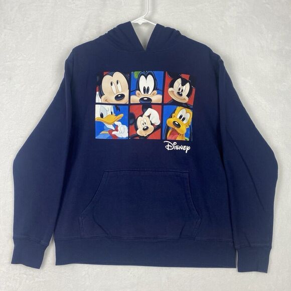 Disney Mickey Mouse and Friends Sweater Adult Medium Blue Hoodie Pullover - Picture 1 of 8
